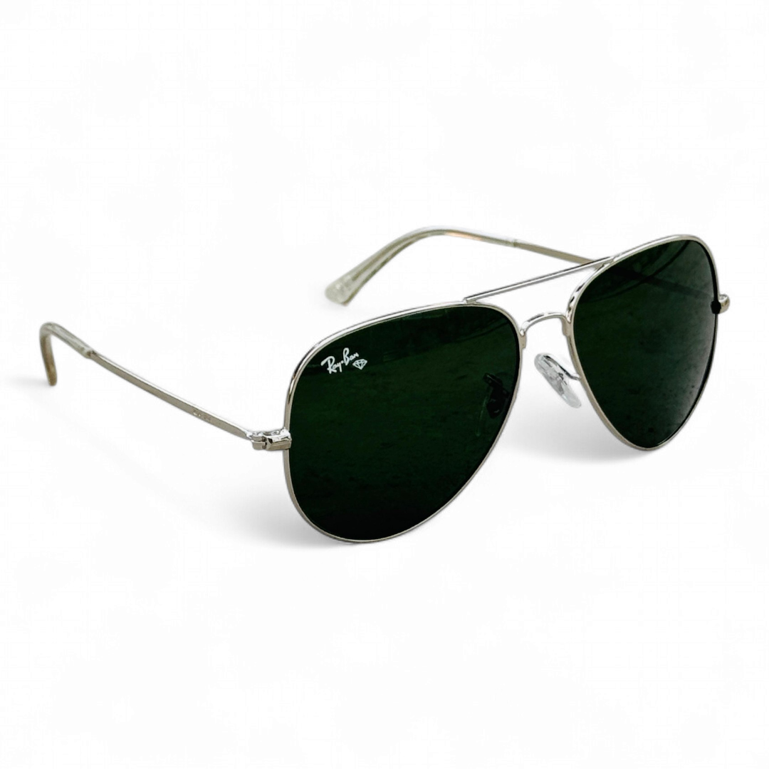 Rayban – 3026 – 62 – Silver Black – Metal – Sunglasses – Unisex